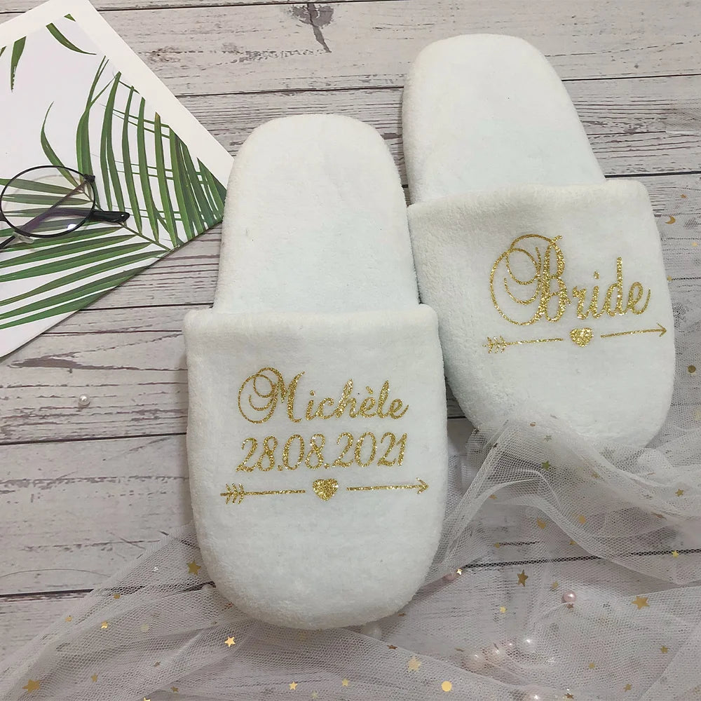 Custom Wedding Coral Women Slippers