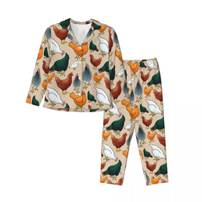 Colorful Chicken Pajamas Suit