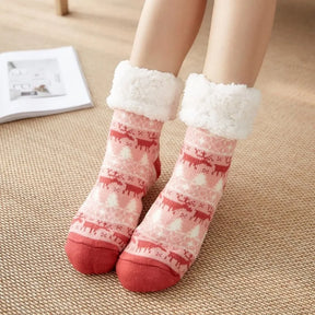 Plush Soft Female Non-Grip Floor Slippers Shock