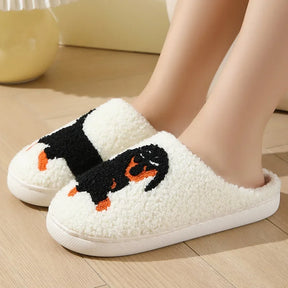 Cartoon Puppy Plush Slippers