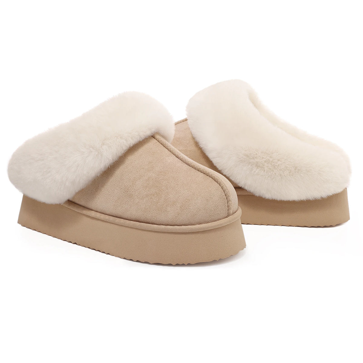 Smile Winter Women Fuzzy Slippers