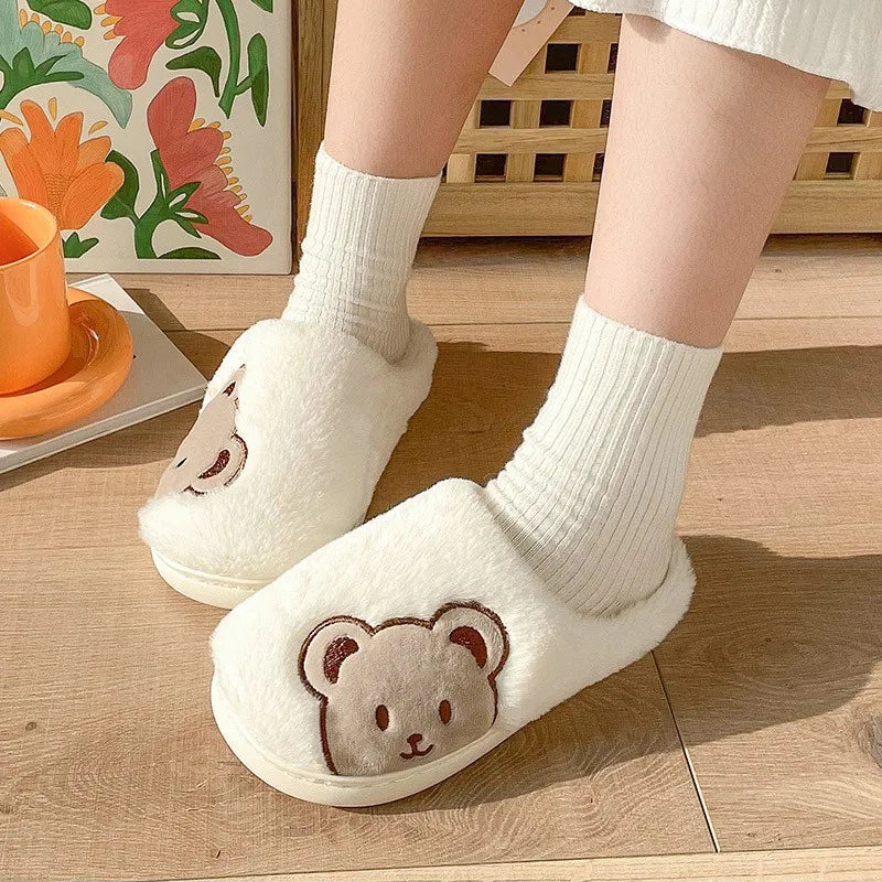 Winter Cartoon Bear Slippers