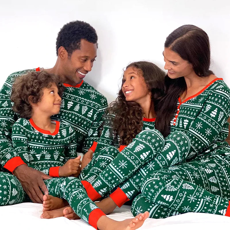 Christmas Family Matching Rompers Sleepwear Set