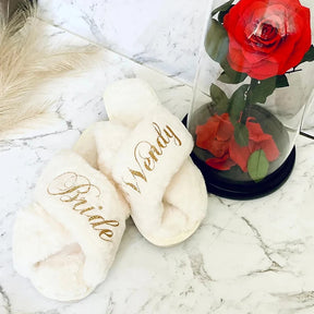 Bride Fluffy Slippers