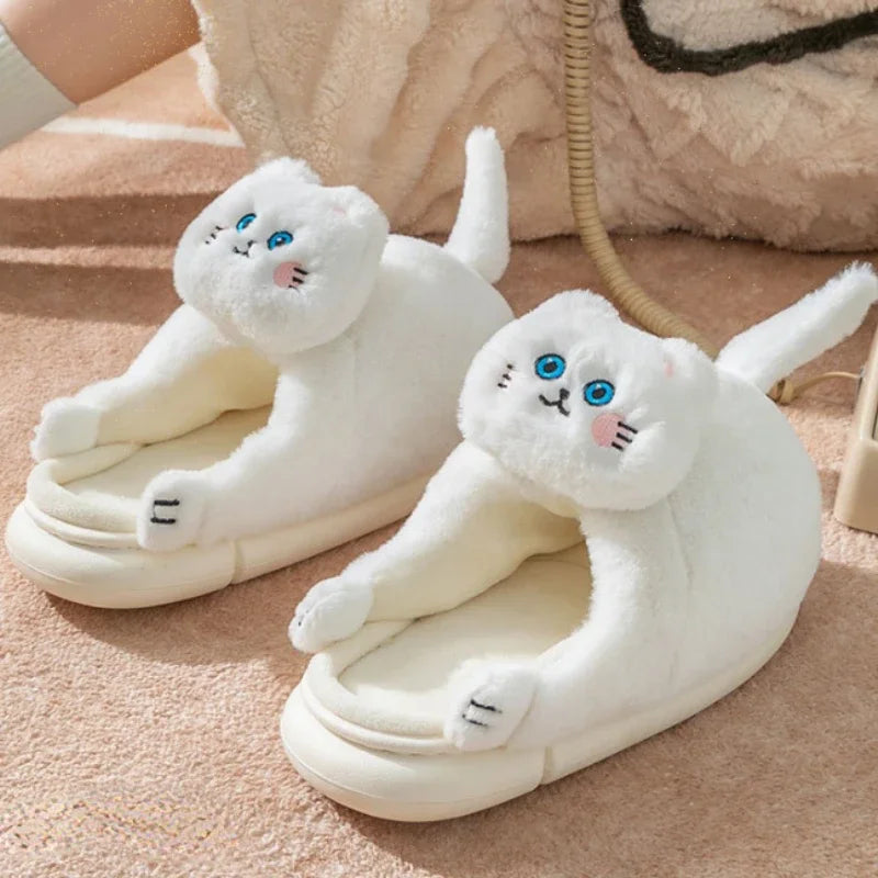 Cat Cartoon Cute Winter Slippers