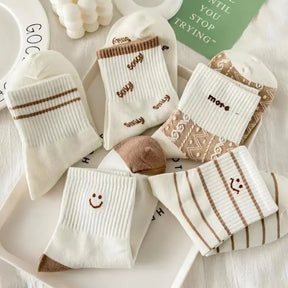 Cute Smiling Face Pattern Socks