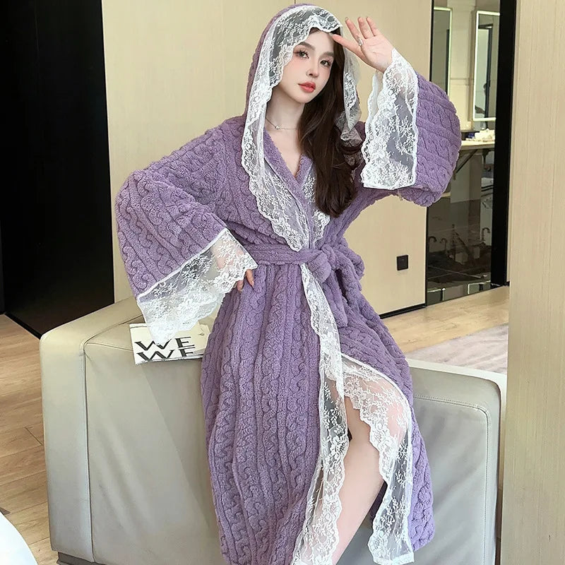 Winter Jacquard Flannel Robe