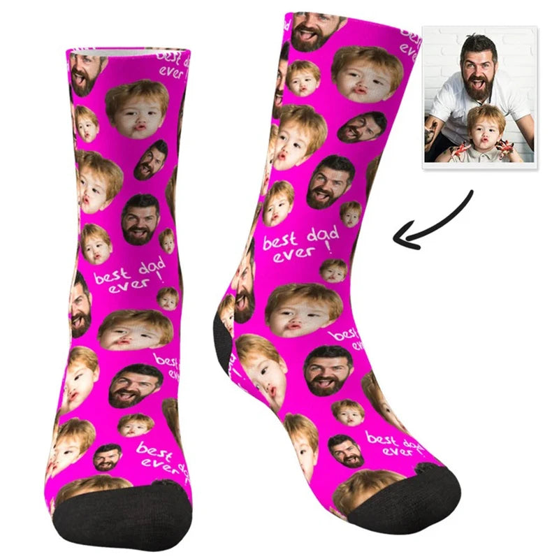 Fashion Casual Custom Face Socks