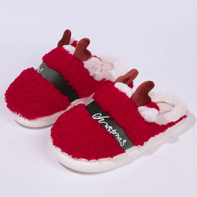 Christmas Red Fluffy Slippers