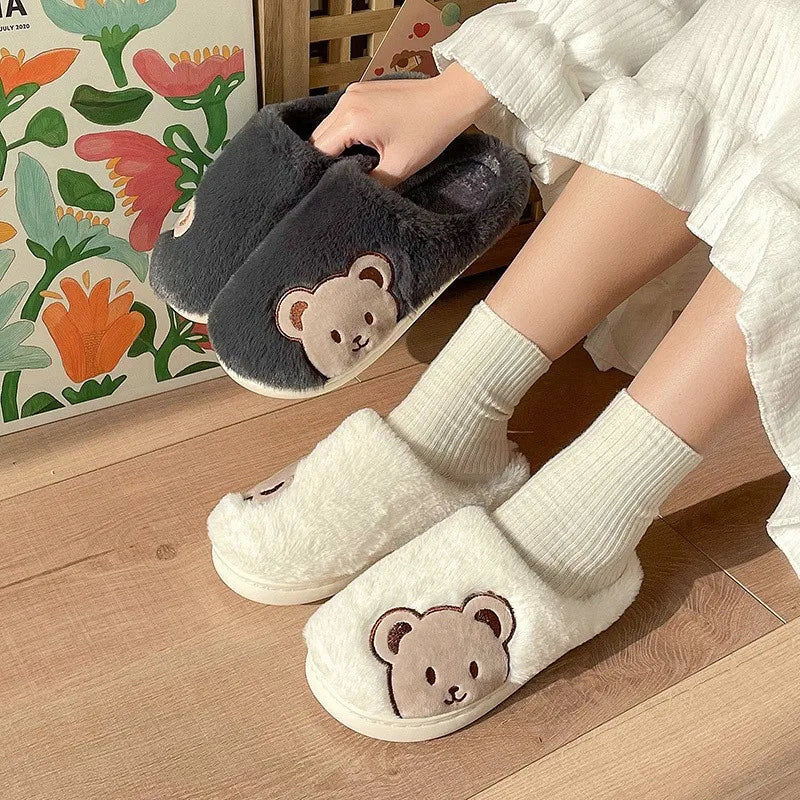 Winter Cartoon Bear Slippers