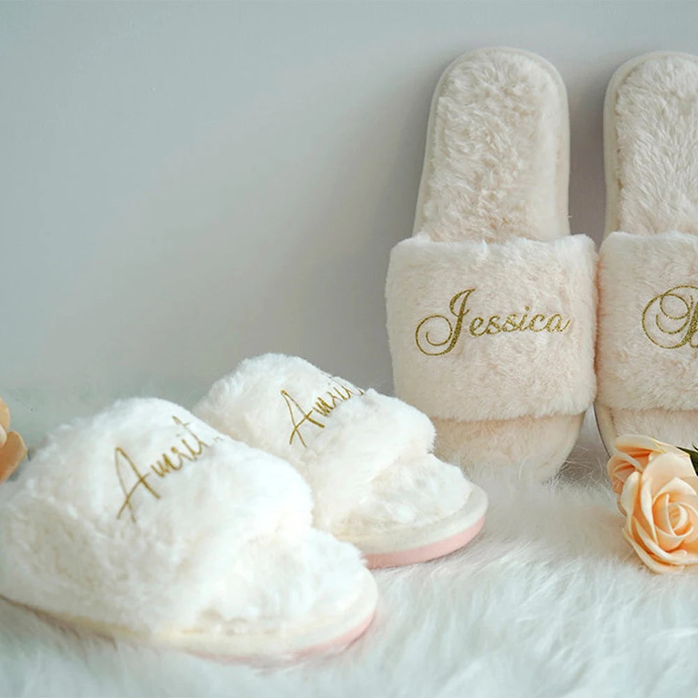 Wedding Fluffy Slippers