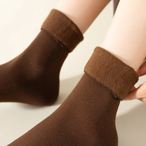 Women Winter Velvet Snow Boots Socks