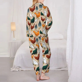 Colorful Chicken Pajamas Suit