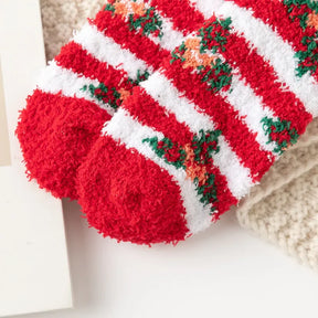 Christmas Thickened Cute Warm Coral Fleece Socks