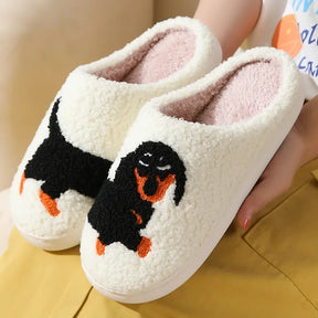 Cartoon Puppy Plush Slippers