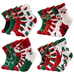 Christmas Thickened Cute Warm Coral Fleece Socks