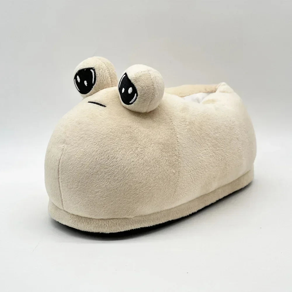 Pou Cartoon And Anime Characters Unisex Plush Slippers