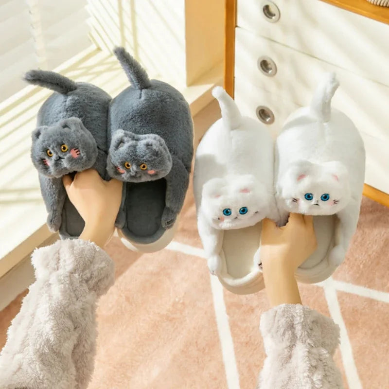 Cat Cartoon Cute Winter Slippers