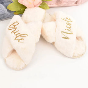 Bride Fluffy Slippers