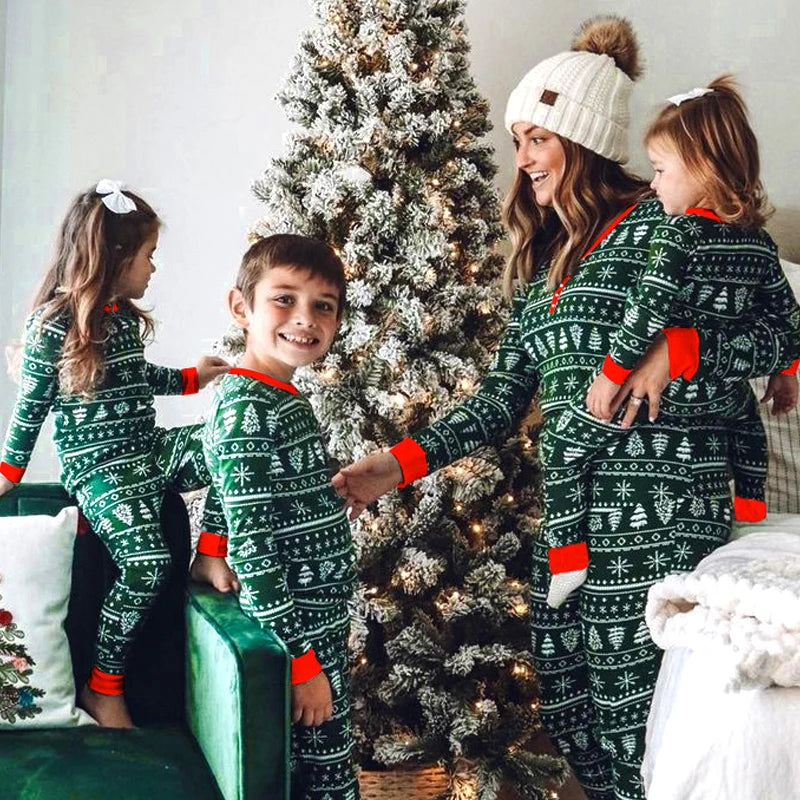 Christmas Family Matching Rompers Sleepwear Set