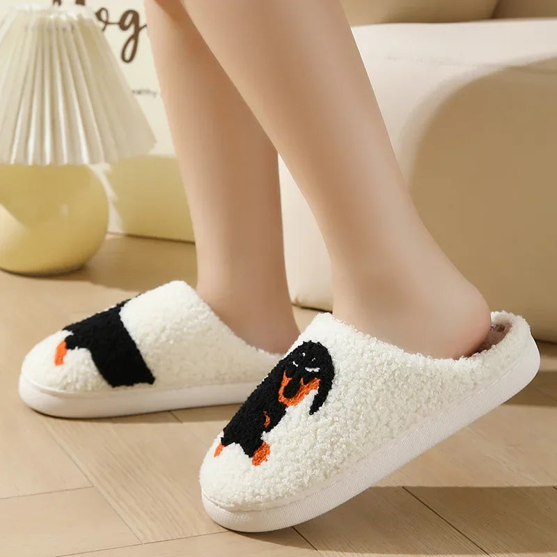 Cartoon Puppy Plush Slippers