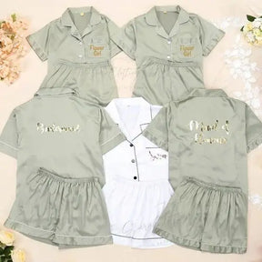 Customized Silk Bride Pajamas Set