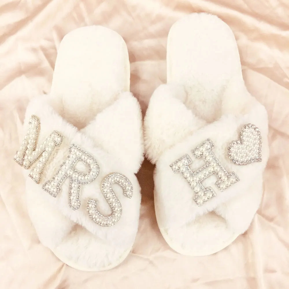 Pearl Fluffy Slippers