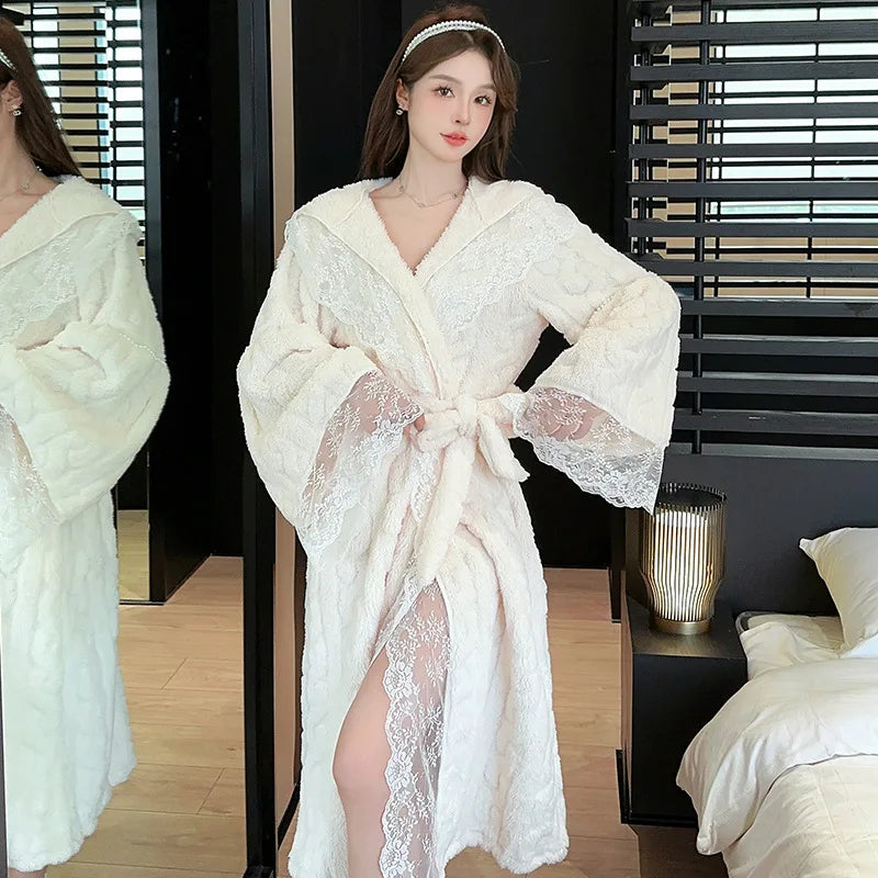 Winter Jacquard Flannel Robe