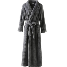 Extra Long Thermal Jacquard Flannel Bathrobe