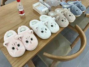 Fluffy Women Cute Cat Slippers