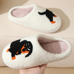 Cartoon Puppy Plush Slippers